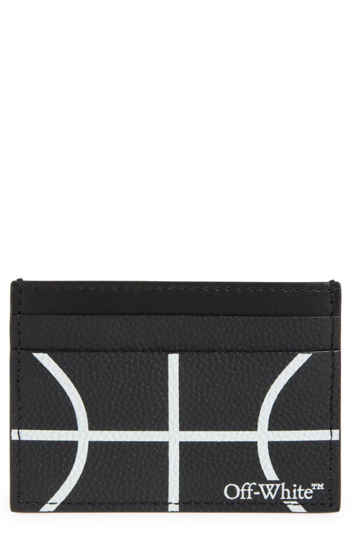 Shop Off-white Basketball Leather Card Case In Black - White