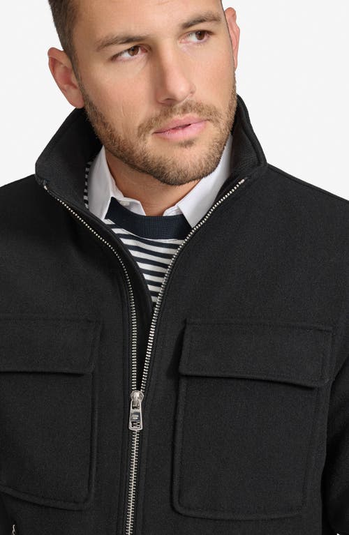 Calvin Klein Men's Hipster Full-zip Jacket With Zip-out Hood In Black