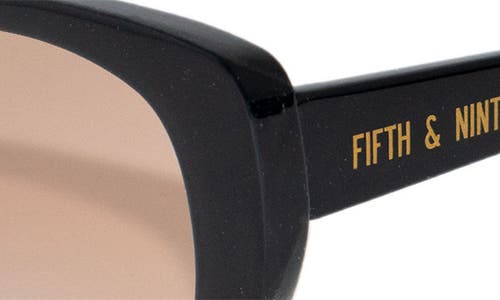 Fifth & Ninth Dolly 68mm Oversize Polarized Oval Sunglasses In Black/rose