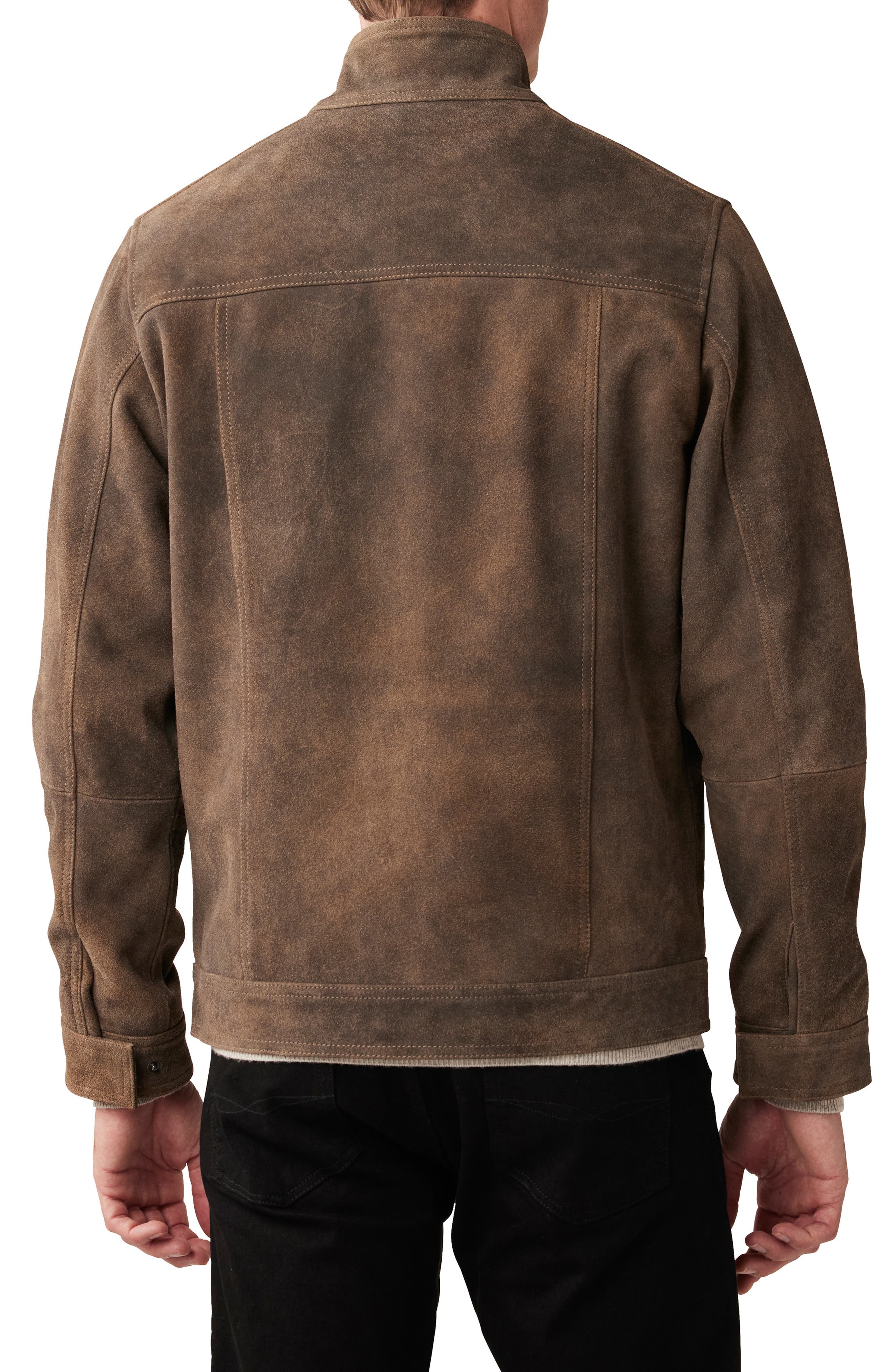 Rodd \u0026 Gunn Mandeville Suede Jacket in Seal
