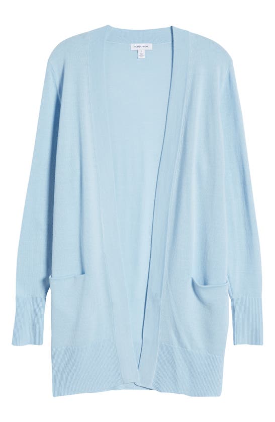 Nordstrom Everyday Open Front Cardigan In Blue Falls