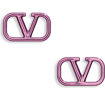 Valentino Garavani Women's Vlogo Signature Metal Earrings - Natural