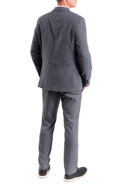 Savile Row Co Charcoal Donegal Twist Trim Fit Suit In Grey