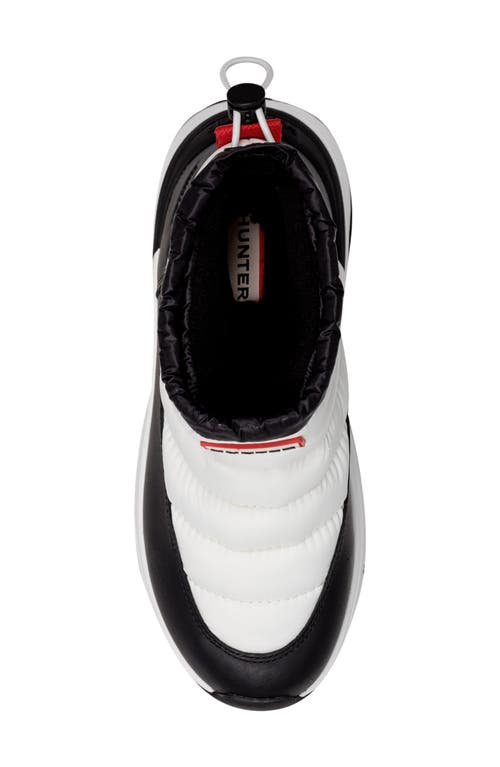 Hunter Anne Waterproof Snow Boot In White/black