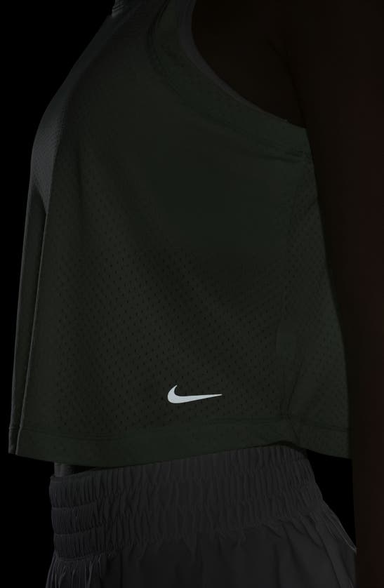 Shop Nike One Classic Breathe Dri-fit Crop Tank In Vapor Green/ Black