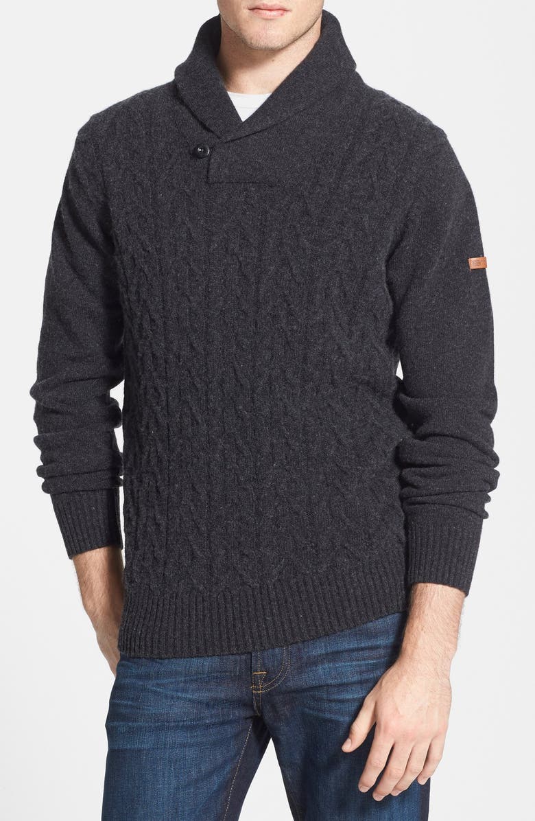 Ben Sherman Cable Knit Shawl Collar Sweater | Nordstrom