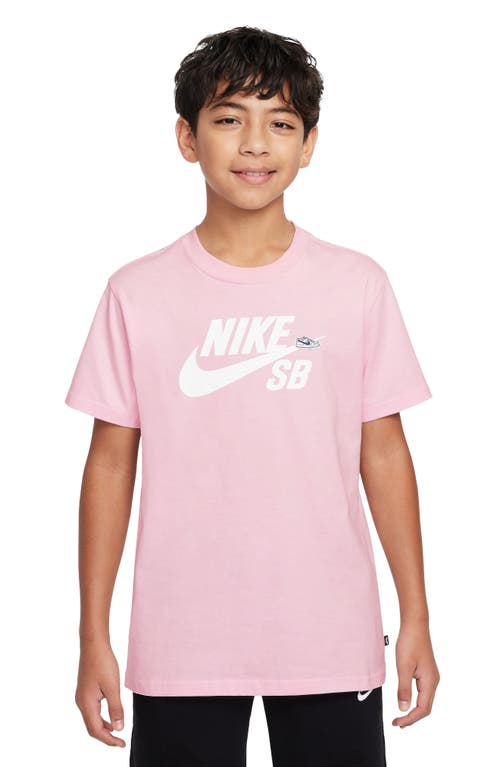 NIKE NIKE KIDS' SPORTSWEAR LOGO COTTON GRAPHIC T-SHIRT 