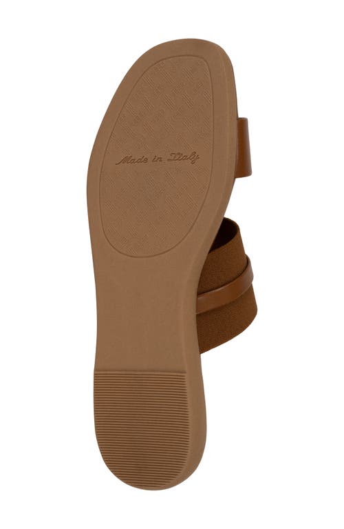 Italian Shoemakers Jelani Square Toe Slide Sandal In Tan