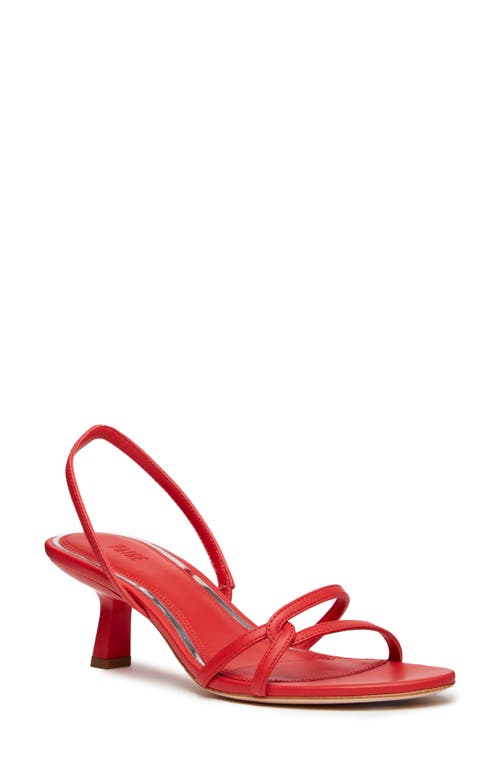 Paige Fiona Slingback Kitten Heel Sandal In Candy Red