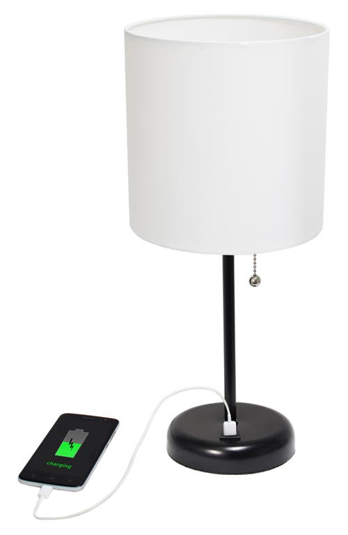 Shop Lalia Home Usb Table Lamp In White Base/white Shade