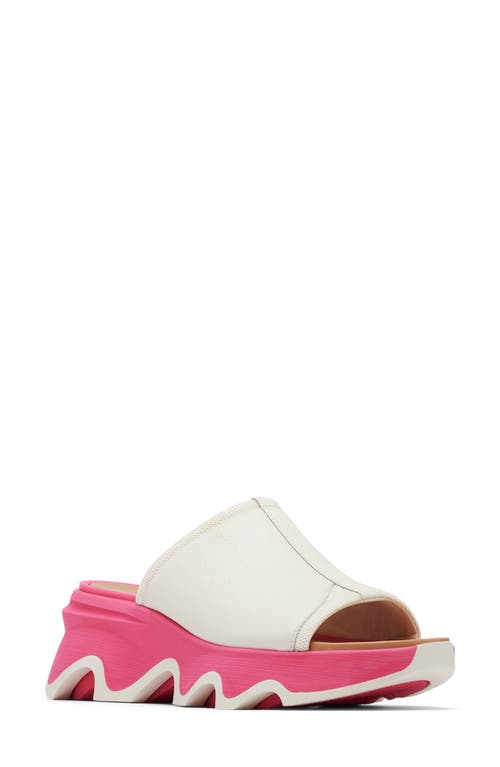 Shop Sorel Kinetic Impact Slide Sandal In Chalk/pink