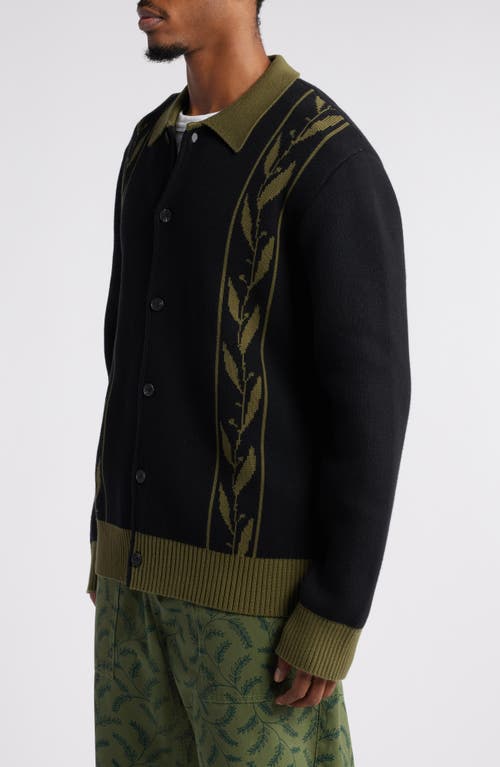 Shop Service Works Olive Branch Cardigan In Black