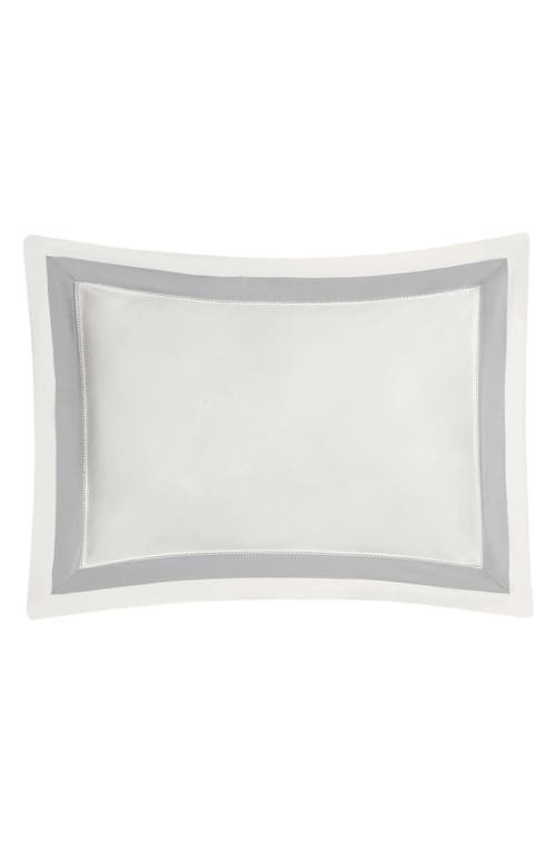 Matouk Ambrose Standard Sham In Bone/silver