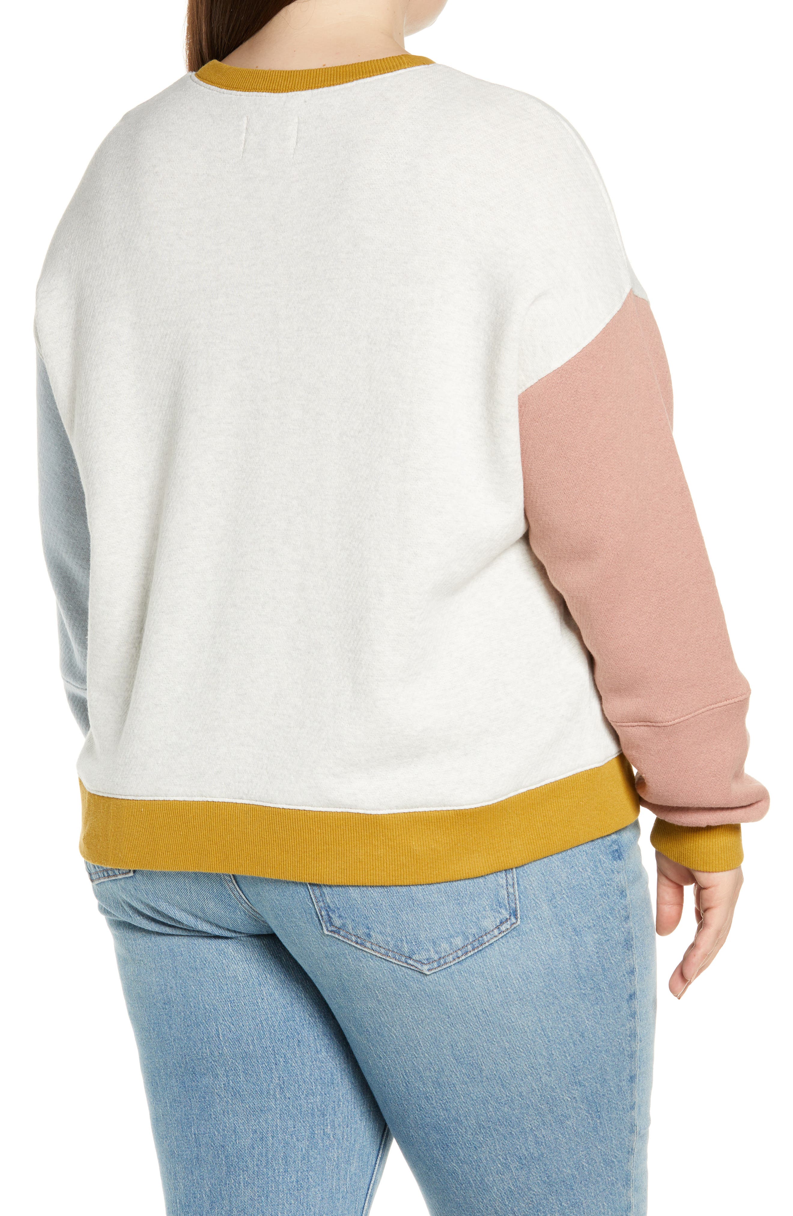 madewell colorblock polo sweater