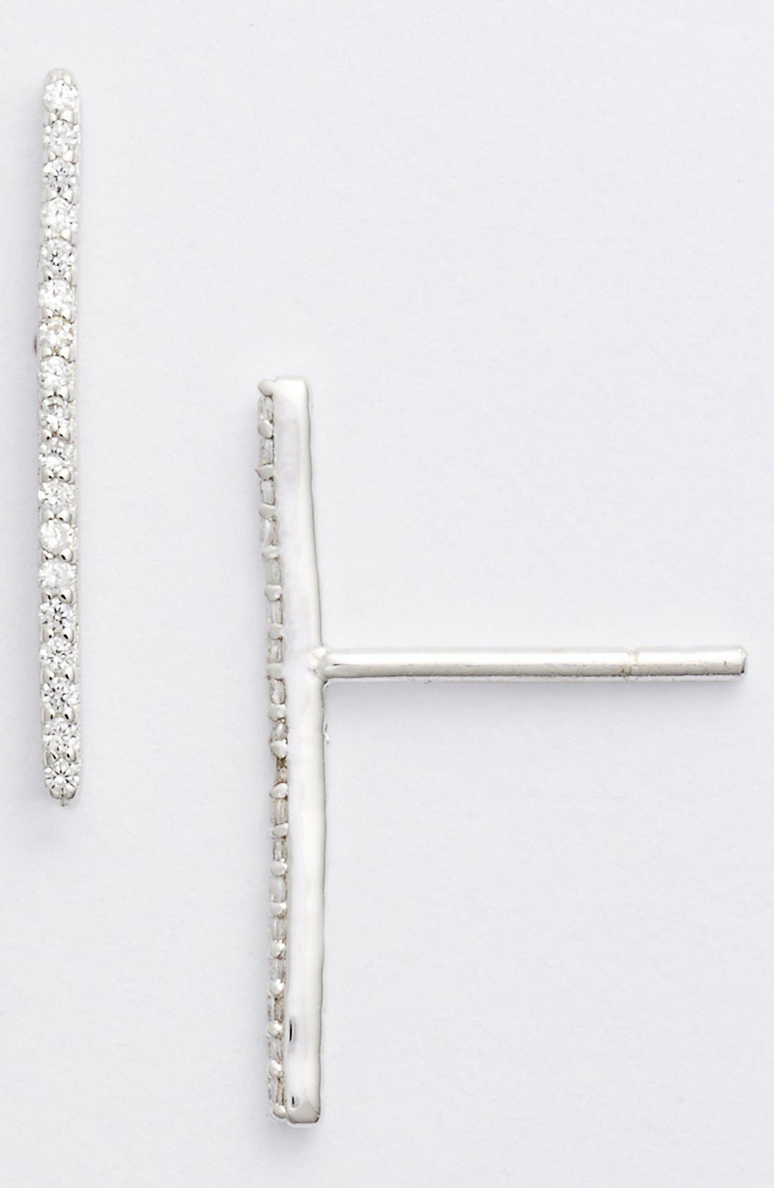 Sugar Bean Jewelry Pavé Bar Stud Earrings Nordstrom