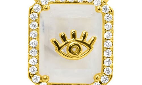 Shop Adornia Fine Evil Eye Moonstone Pendant Necklace In Gold/white