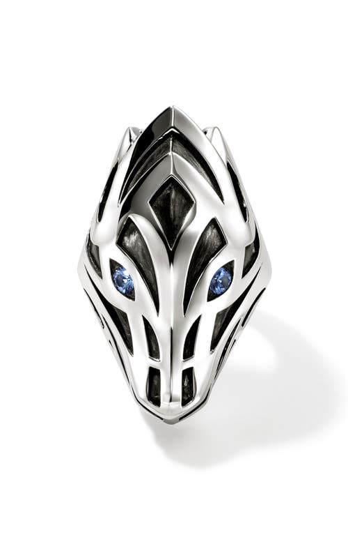 John Hardy Naga Ring, Sterling Silver, Blue Sapphire In Silver