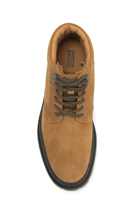 Johnston & Murphy Hutson Plain Toe Boot In Camel Suede