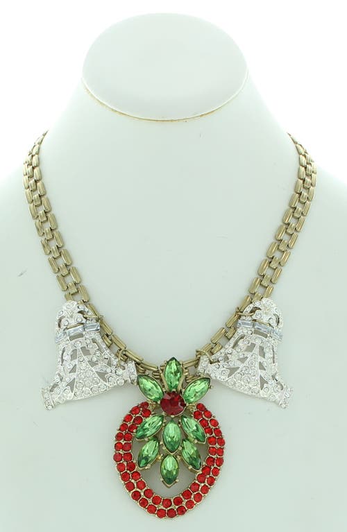 Shop Olivia Welles Mistletoe Time Necklace In Gold/multi