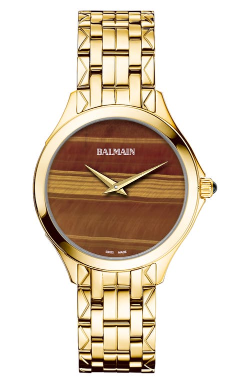 Balmain Watches Flamea Bracelet Watch, 34mm In Gold/brown