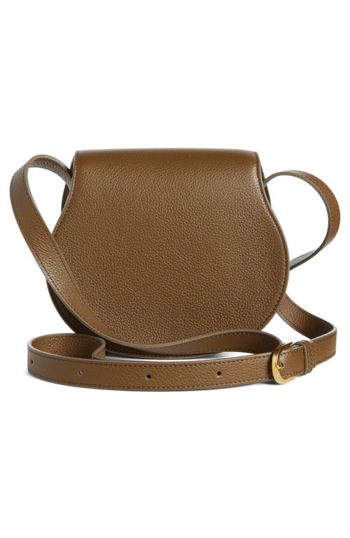 Shop Chloé Small Marcie Leather Crossbody Bag In 20v Dark Khaki