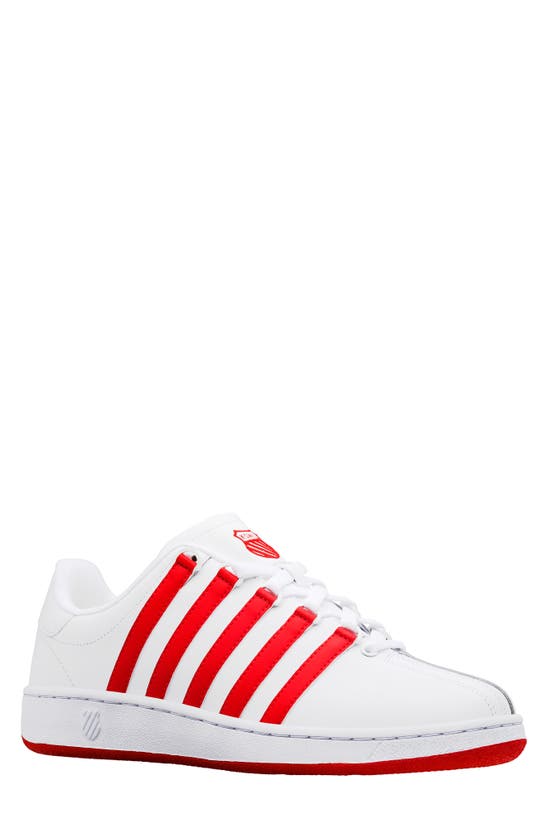 K-swiss Classic Vn Sneaker In White/ Red
