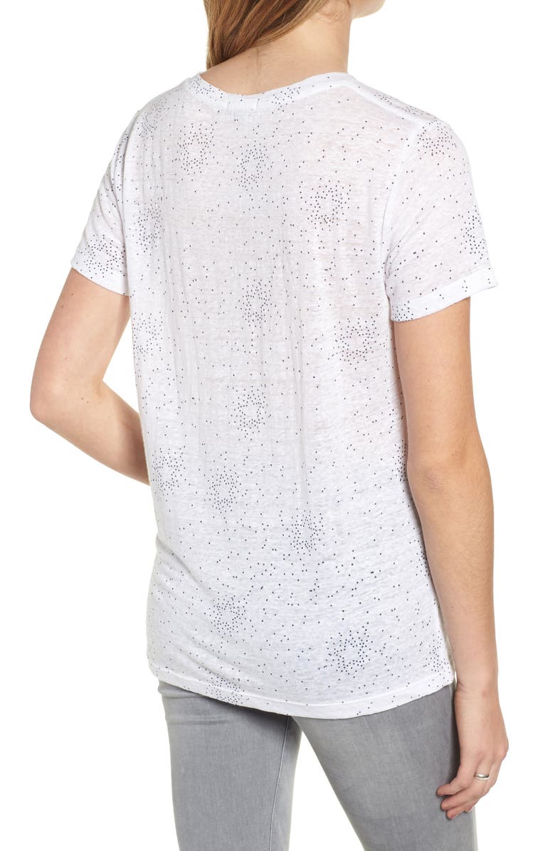 Rails Cara V-Neck Slub Knit Tee, Alternate, color, White Stella