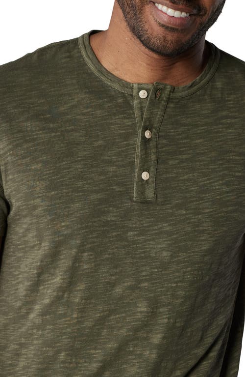 The Normal Brand Legacy Cotton Henley In Dusty Olive