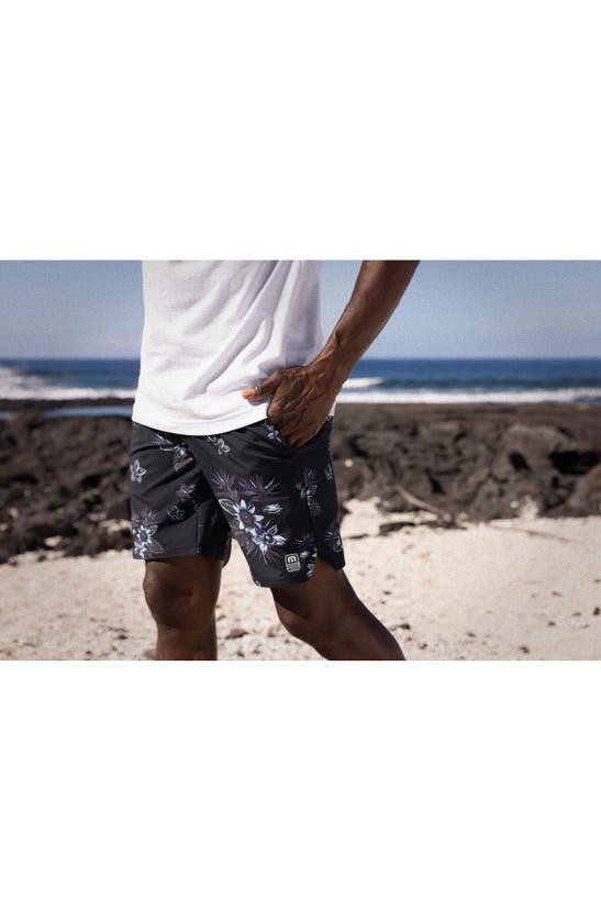 Travismathew Tiki Time Board Shorts In Black