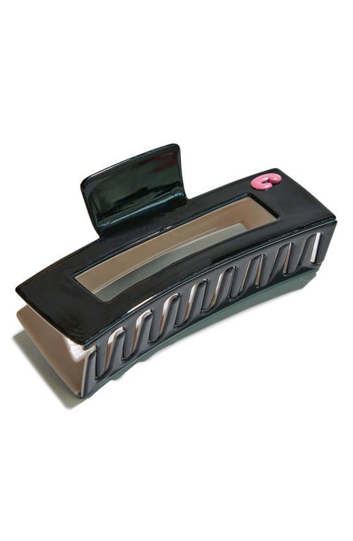 Jumbo Box Claw Clip in Black/taupe