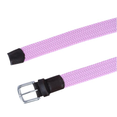 Shop Trafalgar Riverside Big And Tall Solid Stretch Weave Belt In Pink