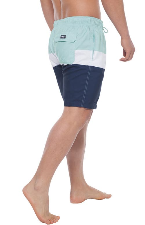 Rokka&rolla All-day Comfort Mesh-lined Swim Trunks In Ice Cold Blue