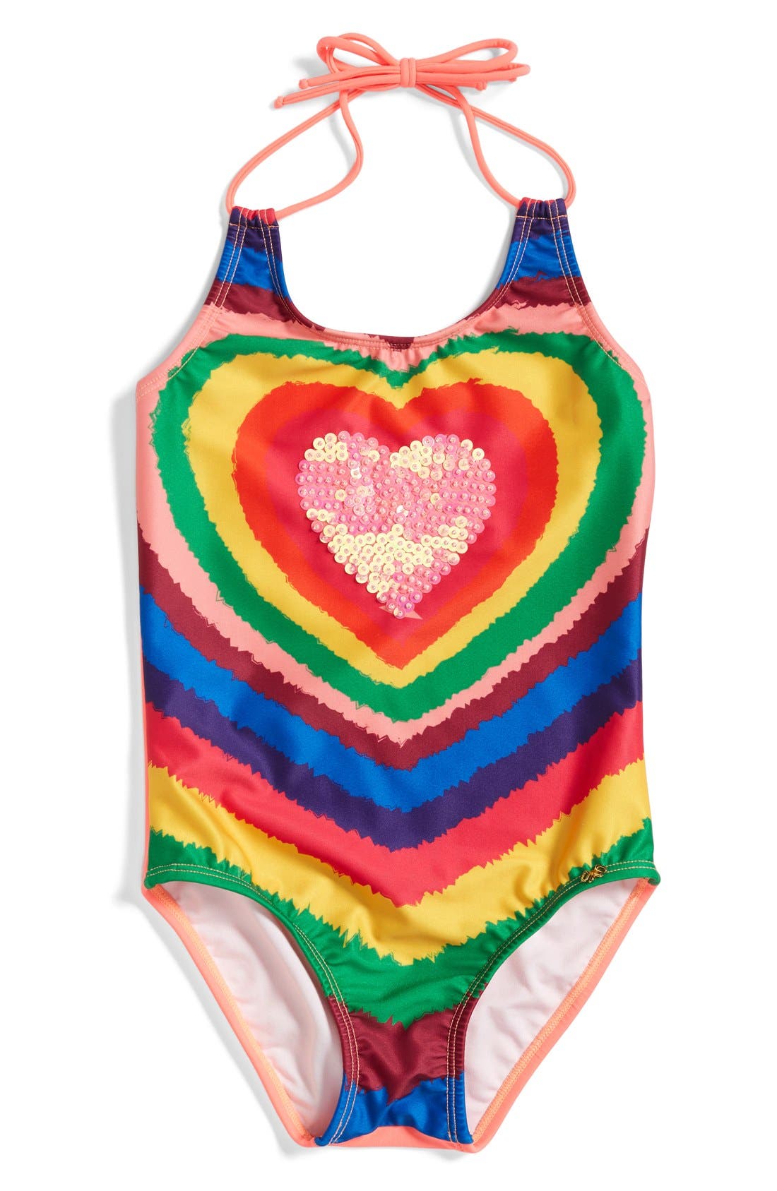 PilyQ Embellished Heart OnePiece Swimsuit (Big Girls) Nordstrom