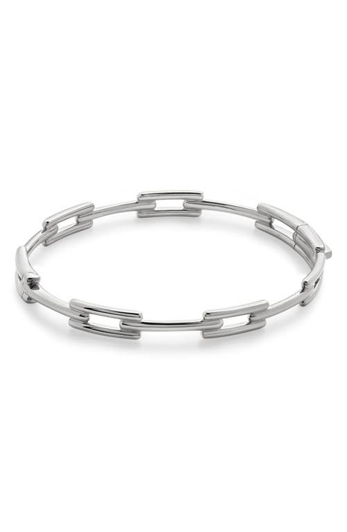Monica Vinader Signature Link Bangle Bracelet In Sterling Silver