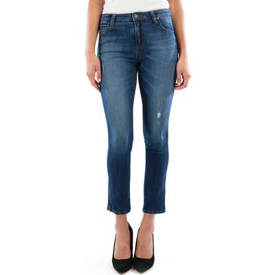 Kut From The Kloth Megan Distressed Ankle Cigarette Jeans, Blue