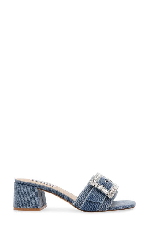 Shop Steve Madden Sandre Block Heel Sandal In Denim Multi