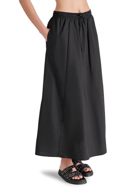 Shop Steve Madden Sunny Cotton Maxi Skirt In Black