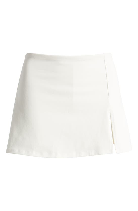Bp. Knit Miniskort In White Blanc