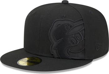 New Era Men's New Era Black Baltimore Orioles Satin Peek 59FIFTY Fitted Hat