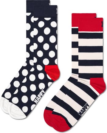 Buy Happy Socks Natural Classic Big Dot Socks 2 Pack from the