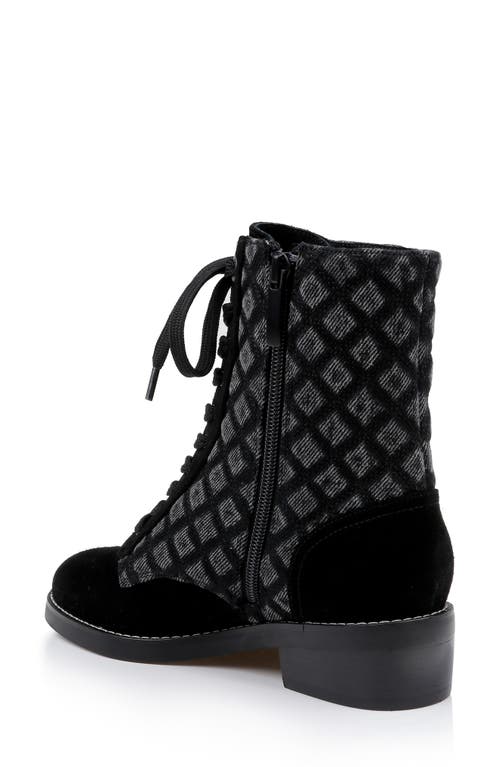 Shop L Agence L'agence Desiree Quilted Boot In Black Denim