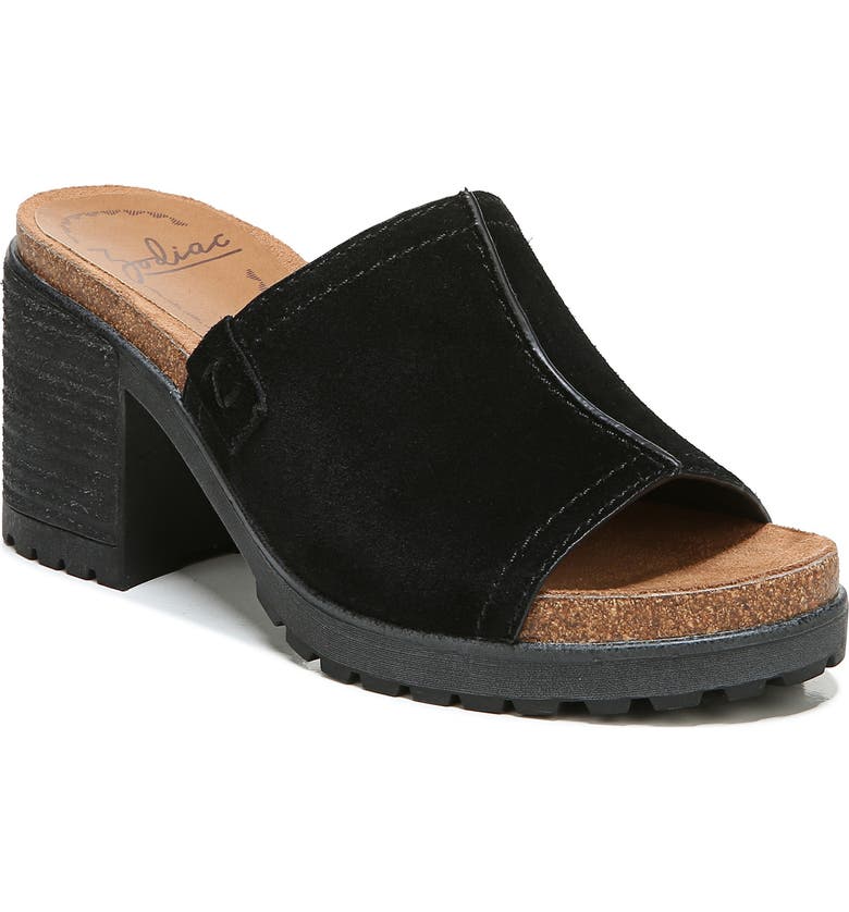ZODIAC Lissa Slide Sandal, Main, color, BLACK SUEDE