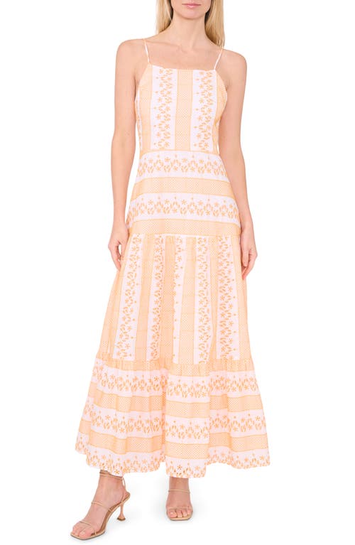 Eyelet & Embroidery Maxi Dress in Ultra White