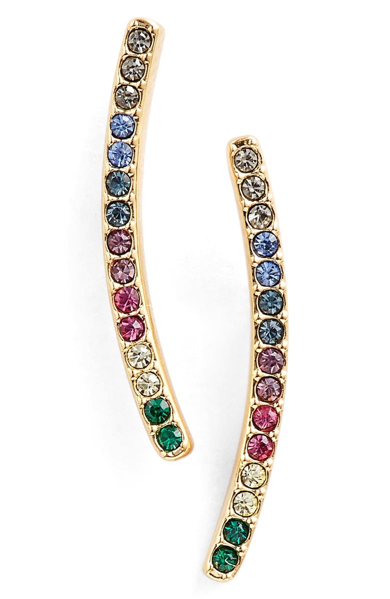 Pave bar earrings Clearance