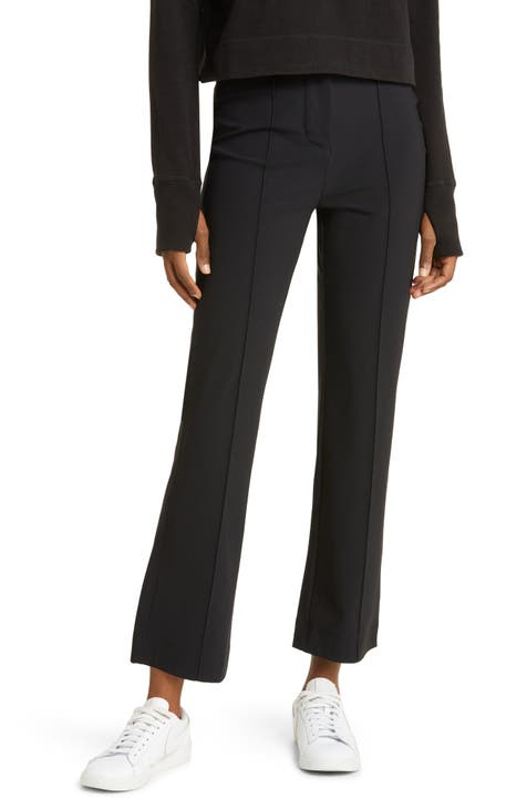 High-Waisted Stevie Faux-Suede Ponte-Knit Pants For Women