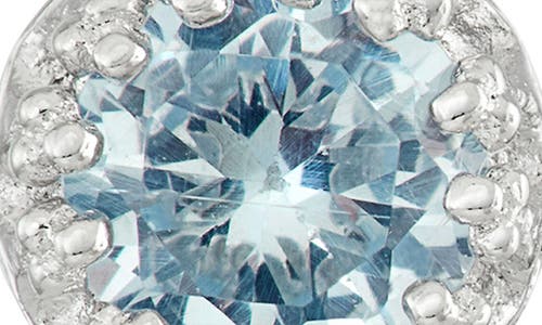 Fzn Semiprecious Stone Crown Stud Earrings In Aquamarine