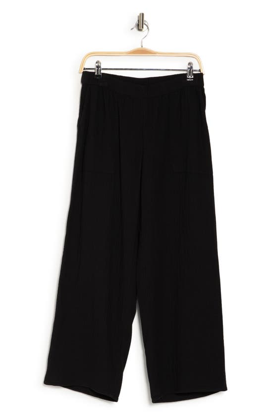 Caslon Cotton Gauze Pull-on Pants In Black