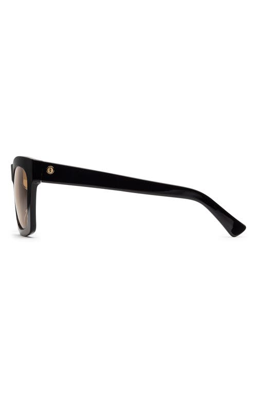 Shop Electric 'crasher' 53mm Retro Sunglasses In Gloss Black/amber