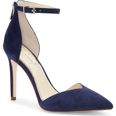 Jessica Simpson Paisleah Ankle Strap Pump- Blue
