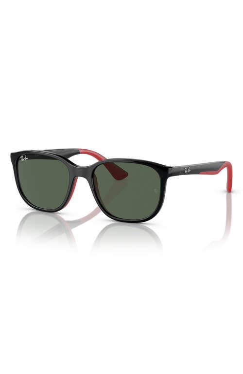 Ray Ban Ray-ban Kids' Junior 48mm Square Sunglasses In Black/rubber Red